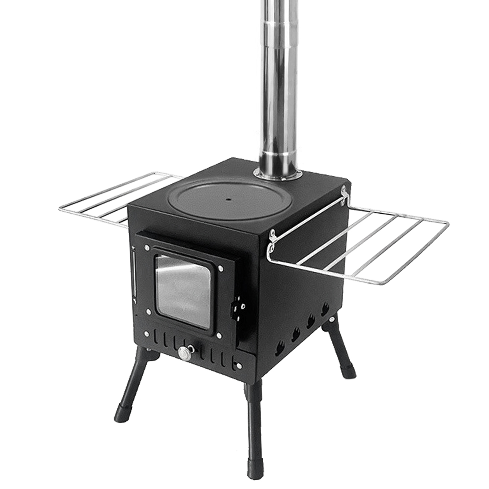 Campfire Cooking In Another World - Tomshoo アウトドア キャンプ用薪ストーブ ウッドバーナー ステンレス製 折りたたみ式