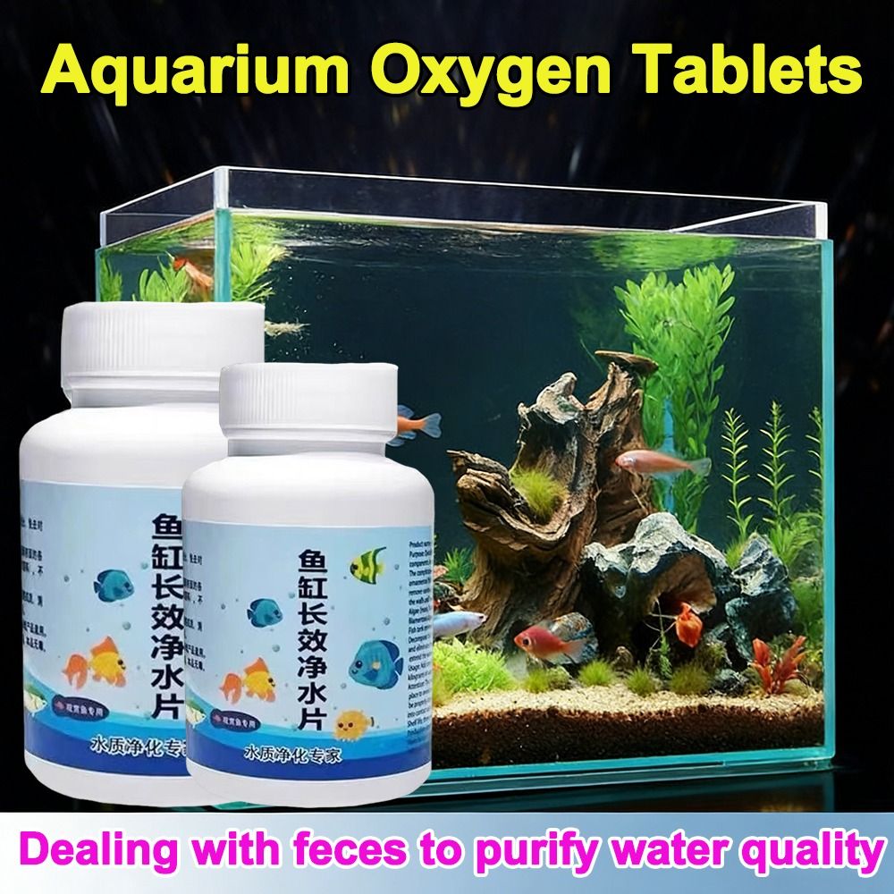 Water Purification Tablet - 強力な水族館用酸素タブレット、臭気除去剤、水質浄化タブレット、効果的な多目的酸素化ツール