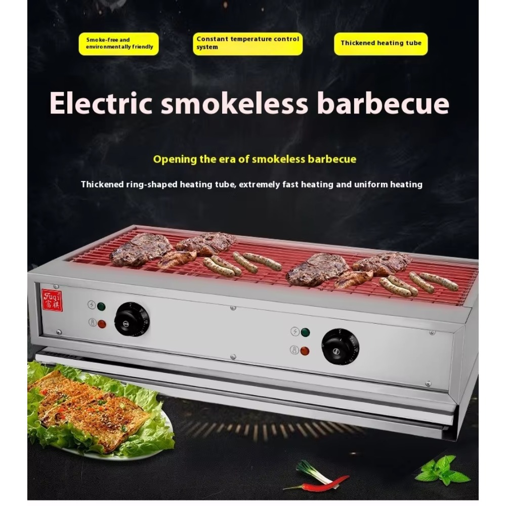 Camping Cooking Electric - ステンレススチール製スナックマシン、EB700バーベキューグリル、無煙電気グリル、ポータブルキャンプBBQ、食品調理器具