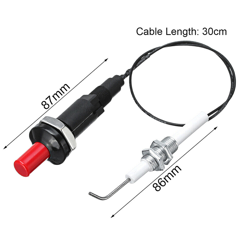 Camping Cooking Heater - プッシュボタンピエゾイグナイターケーブル付きスパーク点火キットオーブンストーブバーベキューキャンプハイキング屋外キッチンライター家電