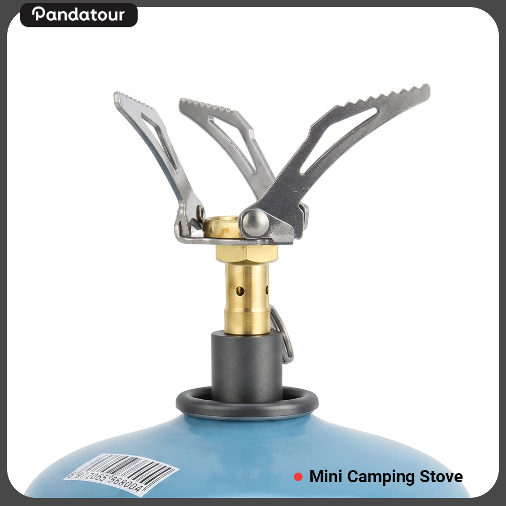 Camping Cooking Heater - Pandatour アウトドア超軽量48gミニ折りたたみ式直結ガスバーナー ハイキングや登山用ミニキャンプガスストーブ