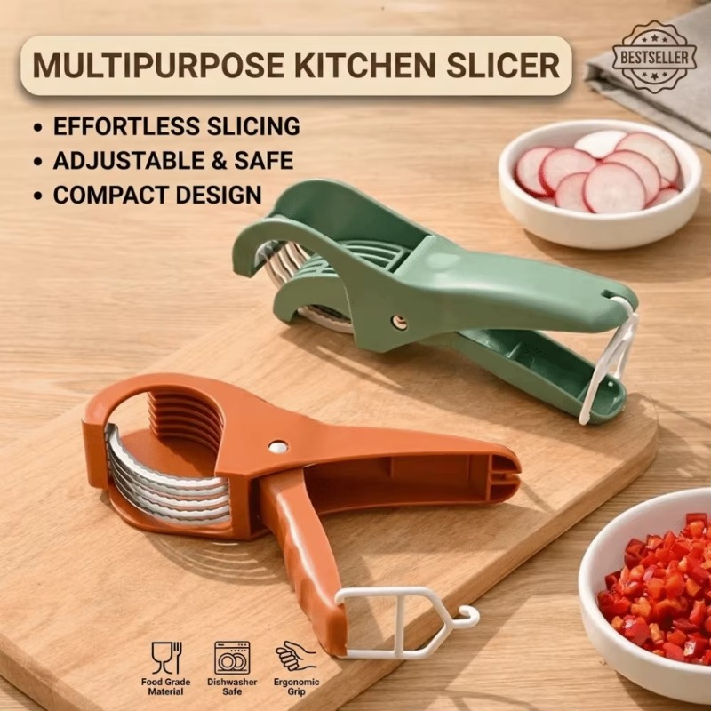 Camping Cooking Vegetables - ステンレス製野菜・果物スライサー。5層構造で多用途に使えるキッチン用品。キャンプや料理に最適なサラダスライサー。