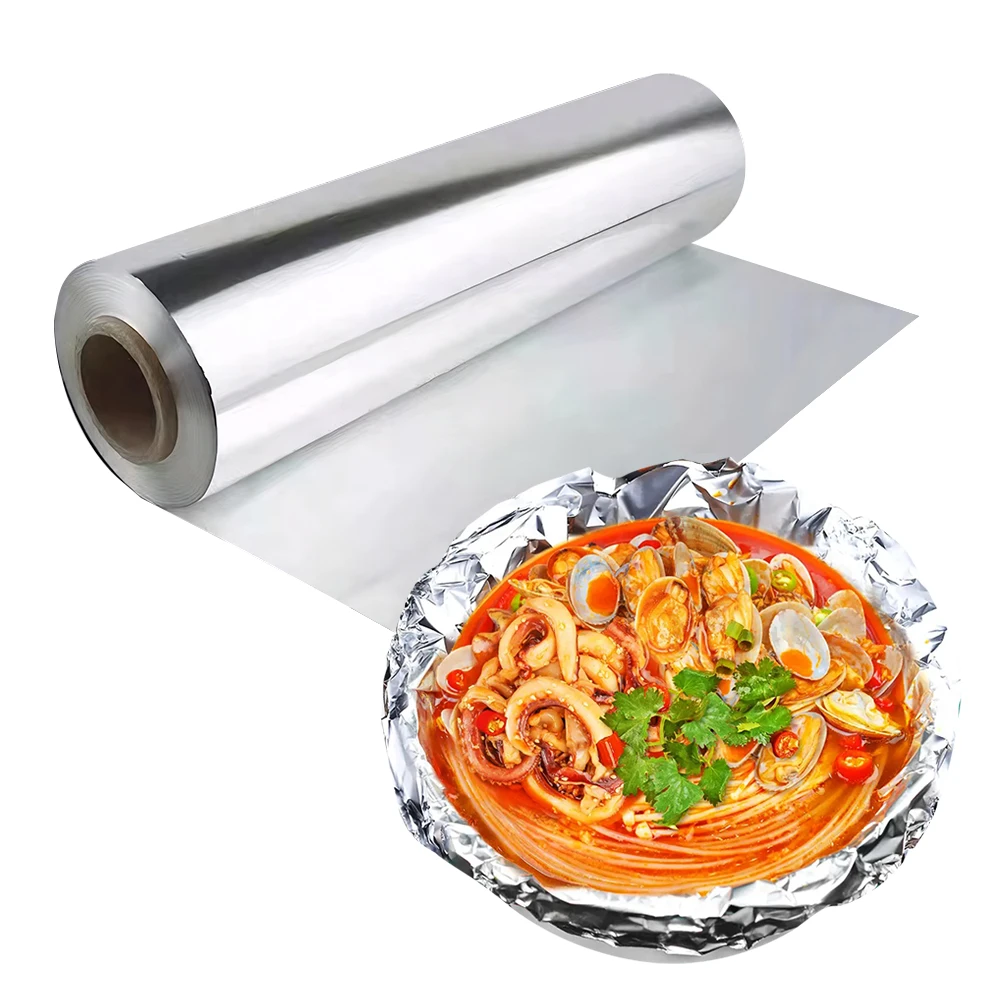 Aluminum Foil Heavy Duty - 食品グレードの使い捨てアルミホイル 12.2x1.65インチ アルミホイルホイルラップ 調理済み食品の保管用 1パック