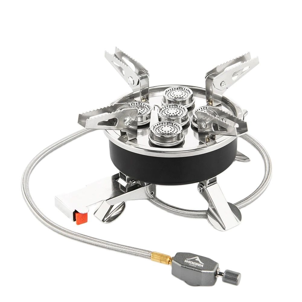 Camping Cooking Heater - Widesea キャンプ 5in1 ガスストーブ屋外ビッグパワーバーナーポータブル折りたたみ炉ピクニック用品調理ハイキング用品