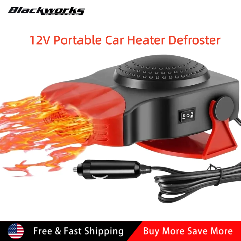 Camping Cooking Electric - 12V 150W ポータブル電気カーヒーター暖房ファン 車内キャンプやキャンピングカーでの曇り止めや霜取りに最適