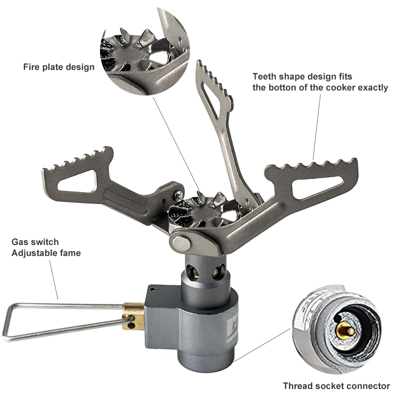 Brs-超軽量チタン屋外ガスストーブ、ミニキャンプガスバーナ - Camping Cooking Heater のレビューと価格