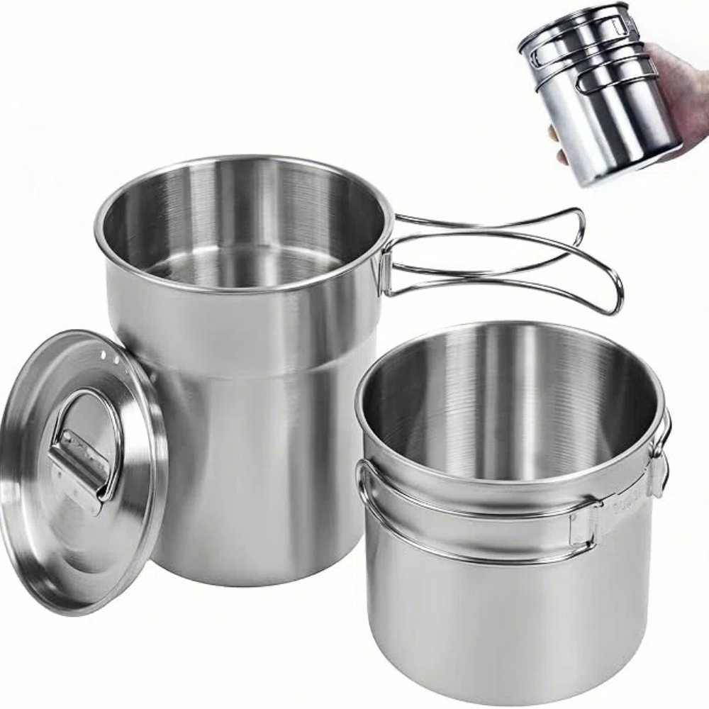 折りたたみ式キャンプカップマグカップキャンプポット調理器具3 - Camping Cooking Set のレビューと価格
