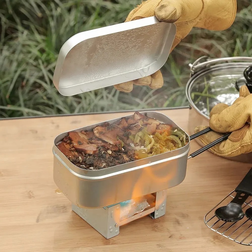 超軽量食器 キャンプ調理器具 ランチボックス 調理鍋 ピクニ - Camping Cooking Set のレビューと価格