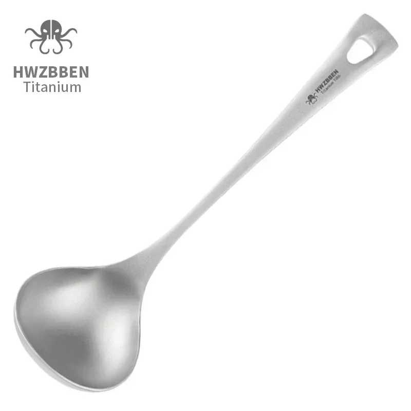 Hwzbben-長いハンドル付きのチタンスープスプーン,キャ - Camping Cooking Kit のレビューと価格