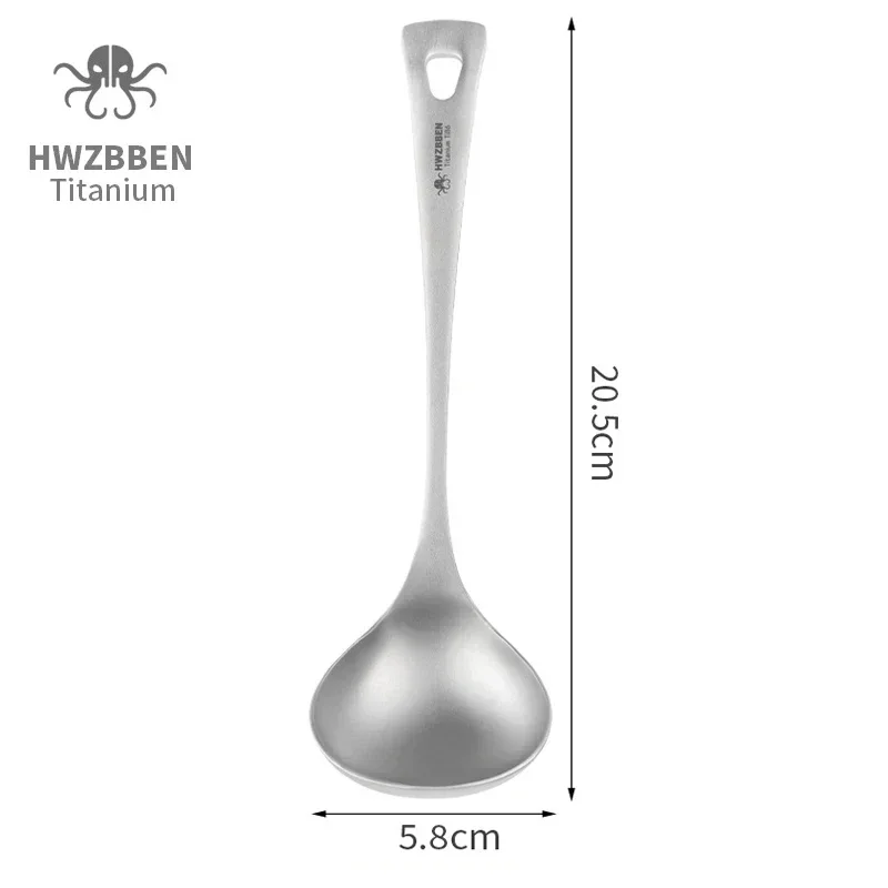 Hwzbben-長いハンドル付きのチタンスープスプーン,キャ - Camping Cooking Kit のレビューと価格