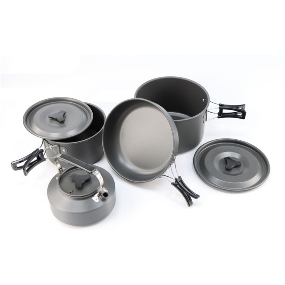 軽量アルミ合金製アウトドアキャンプクッキングセット 大型2- - Camping Cooking Set Lightweight のレビューと価格