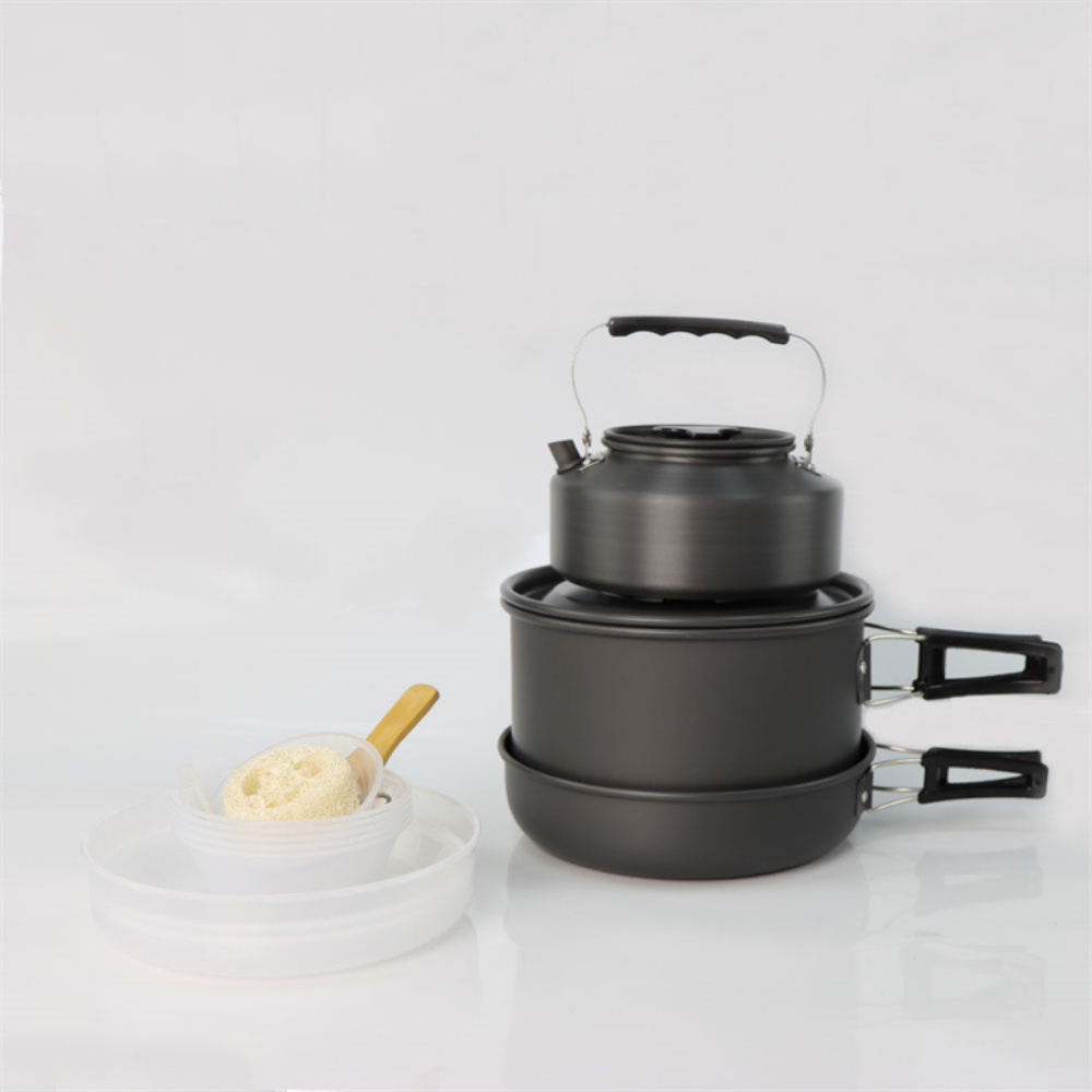 軽量アルミ合金製アウトドアキャンプクッキングセット 大型2- - Camping Cooking Set Lightweight のレビューと価格