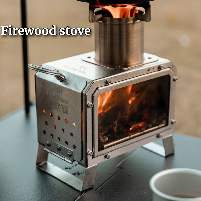 ステンレス鋼の正方形薪ストーブポータブル屋外キャンプピクニッ - Camping With Cooking のレビューと価格