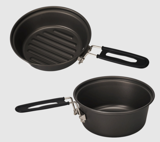 軽量アルミ合金キャンプ調理器具セット 3 ピースポットパンケ - Camping Cooking Set Lightweight のレビューと価格