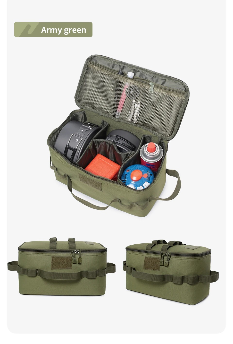 屋外キャンプ用ガスタンク収納バッグ 大容量 グラウンドネイル - Camping Cooking Utensil Set のレビューと価格