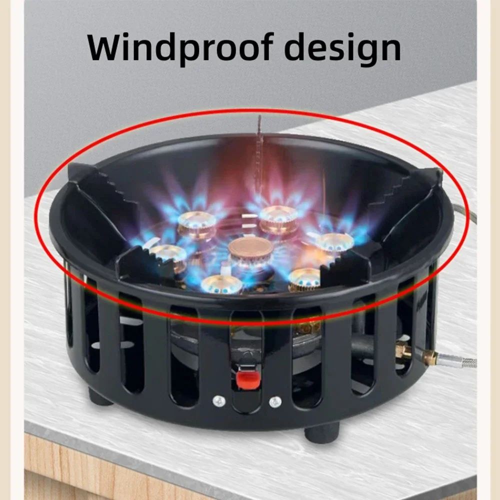 19800 ワット 7 コアキャンプストーブハイパワーガスバ - Camping Cooking Heater のレビューと価格