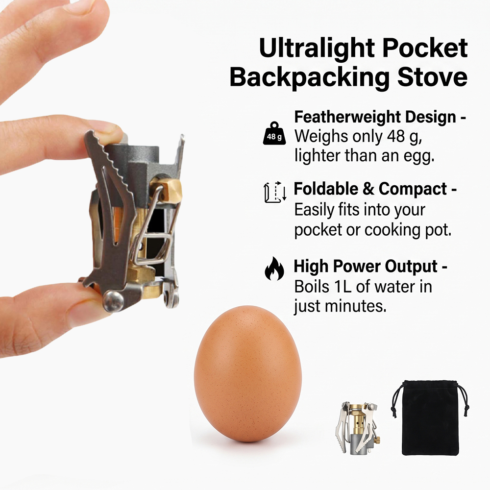Pandatour アウトドア超軽量48gミニ折りたたみ式直 - Camping Cooking Heater のレビューと価格