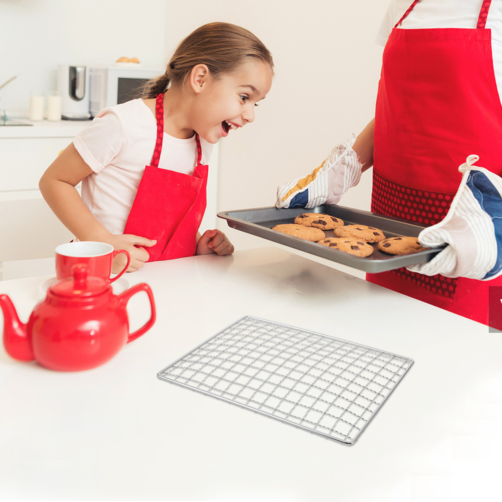 ステンレス製グリルマット、焦げ付き防止加工、バーベキュー用、 - Camping With Cooking のレビューと価格