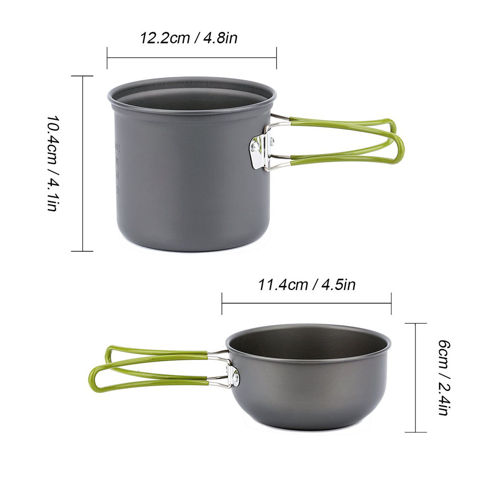 超軽量キャンプポット調理器具セットポータブル屋外調理食器ハイ - Camping Cooking Kit のレビューと価格