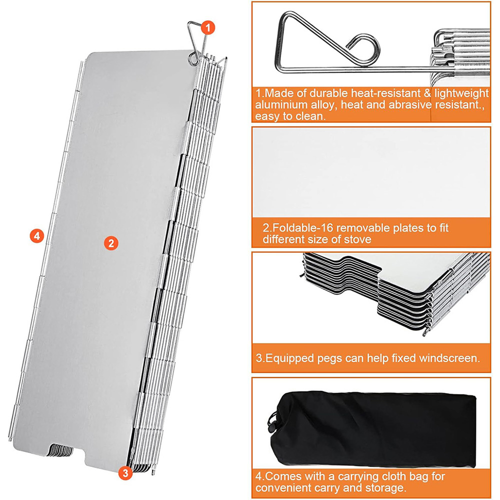 軽量折りたたみ式キャンプストーブ風よけ - 8/9/10/1 - Camping Cooking Set Lightweight のレビューと価格