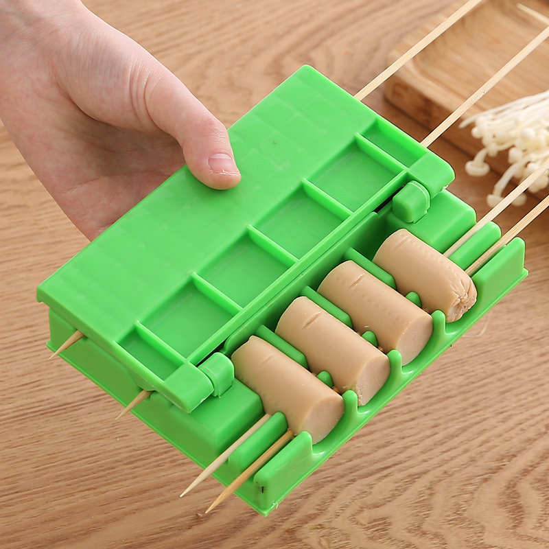 プラスチック製BBQ串メーカー、素早く使える肉・野菜串ツール - Camping Cooking Vegetables のレビューと価格