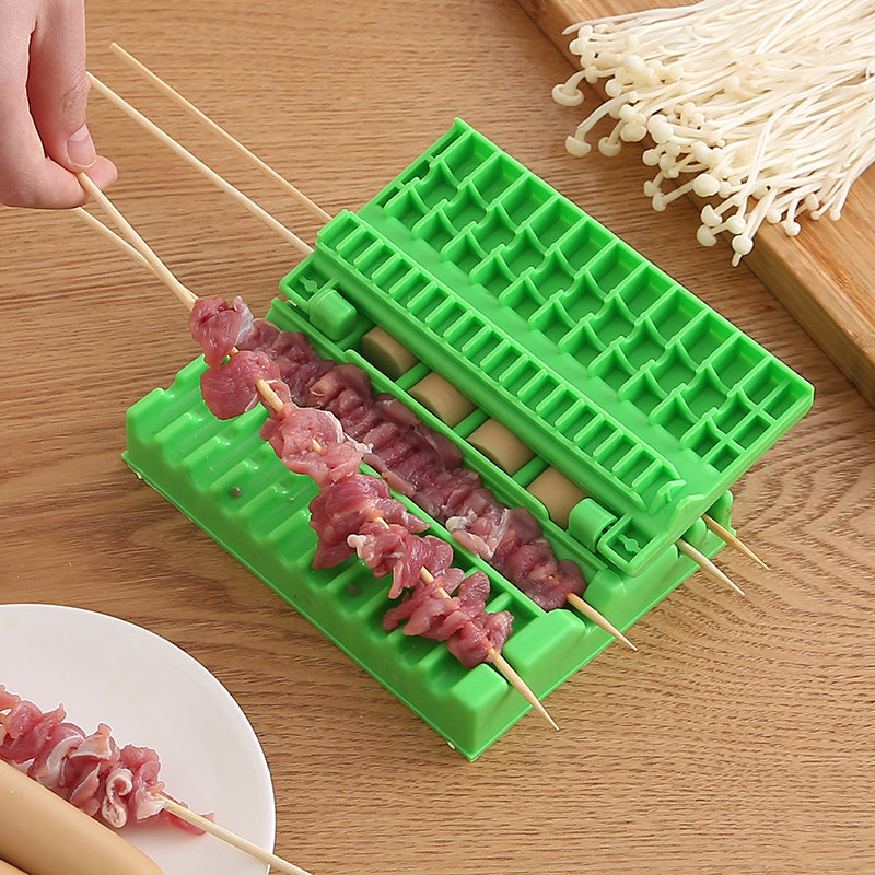 プラスチック製BBQ串メーカー、素早く使える肉・野菜串ツール - Camping Cooking Vegetables のレビューと価格