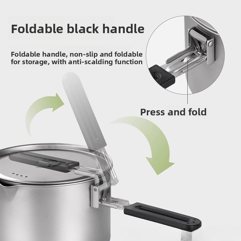 軽量純チタン製鍋セット、アウトドアキャンプ用調理器具、携帯用 - Camping Cooking Set Lightweight のレビューと価格