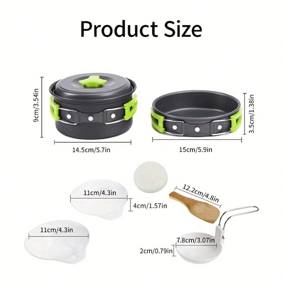 キャンプ用調理セット：収納バッグ付きポータブル食器鍋＆アウト - Camping Cooking Set のレビューと価格
