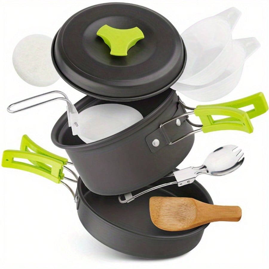 キャンプ用調理セット：収納バッグ付きポータブル食器鍋＆アウト - Camping Cooking Set のレビューと価格