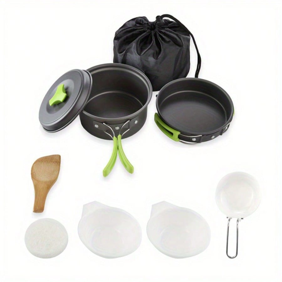 キャンプ用調理セット：収納バッグ付きポータブル食器鍋＆アウト - Camping Cooking Set のレビューと価格