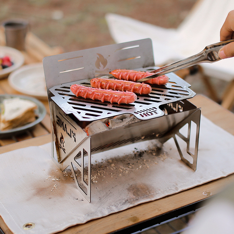 屋外用薪焚りキャンプストーブ、ポータブルキャンプファイヤーピ - Camping Cooking Fire Stove のレビューと価格