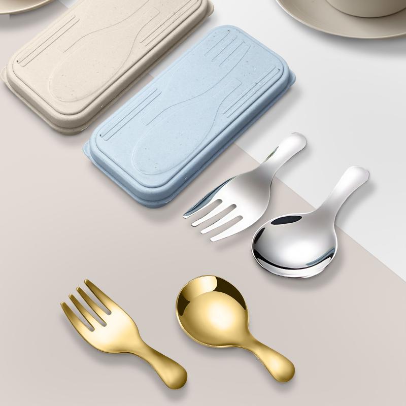 ステンレス鋼食器セットスプーンフォーク 2Pc ポータブルボ - Camping Cooking Set のレビューと価格