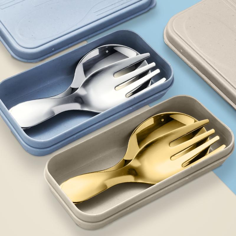 ステンレス鋼食器セットスプーンフォーク 2Pc ポータブルボ - Camping Cooking Set のレビューと価格