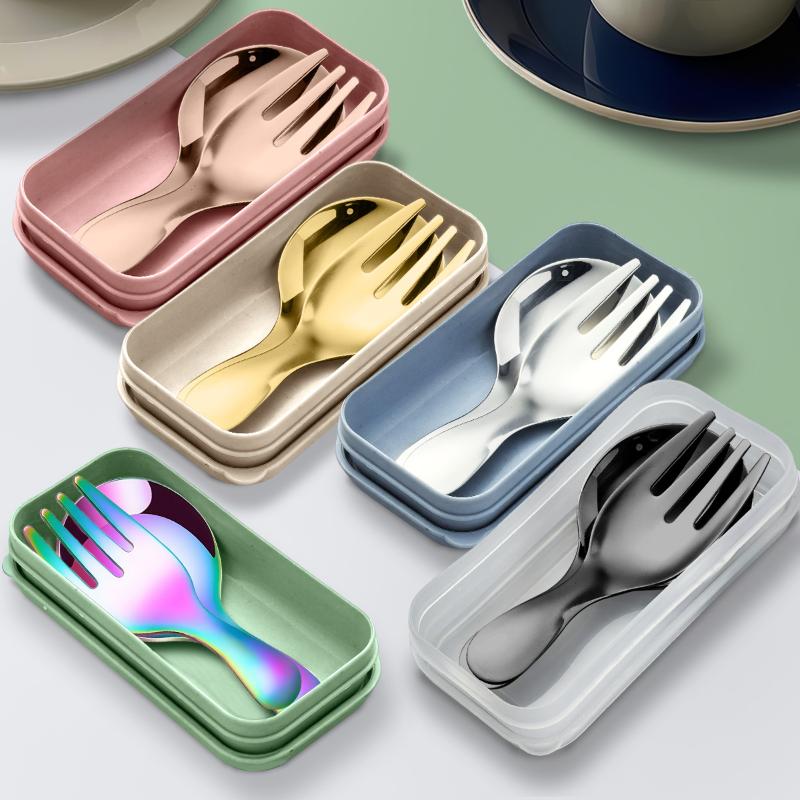 ステンレス鋼食器セットスプーンフォーク 2Pc ポータブルボ - Camping Cooking Set のレビューと価格