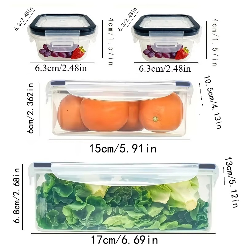 8個セットには、4つの容器と4つの蓋が含まれています。気密食 - Camping With Cooking のレビューと価格