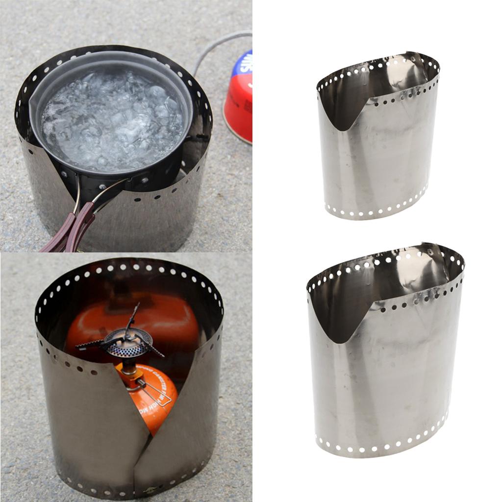 チタン箔キャンプ用ウィンドシールドバーナースクリーン、ポータ - Windscreen Stove Foil のレビューと価格