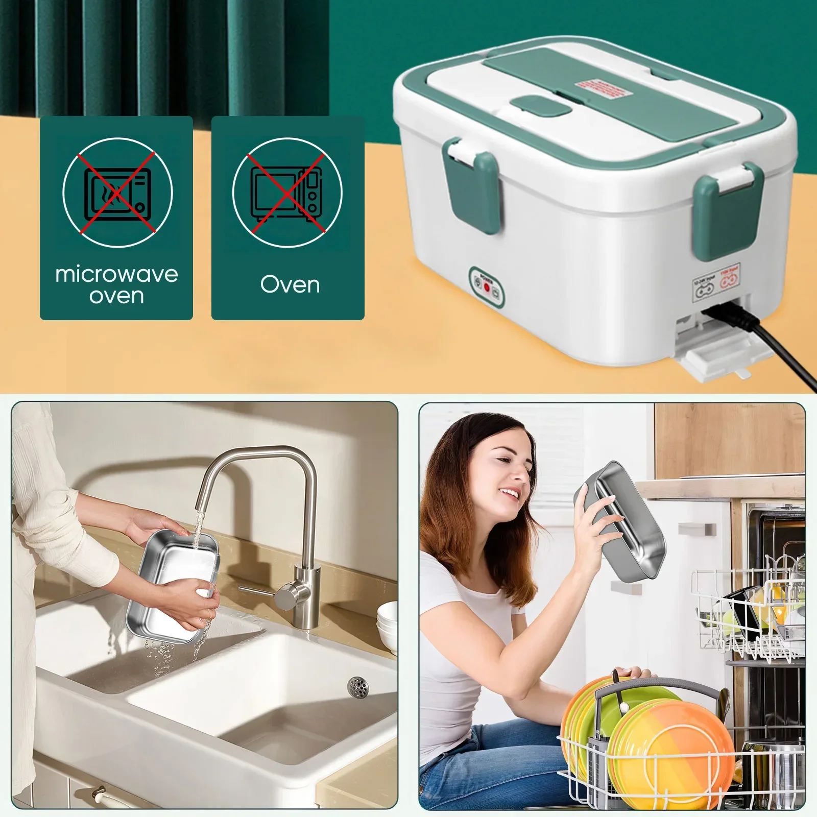 電気ランチボックス フードウォーマー 1.8L 80W アウ - Camping Cooking Electric のレビューと価格