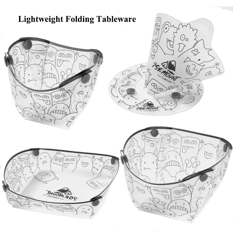 多目的折りたたみ式食器、屋外、ポータブルボウル、ディナープレ - Camping Cooking Utensil Set のレビューと価格