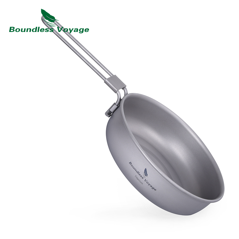 折りたたみ式ハンドル付き超軽量チタンフライパン,屋外キャンプ - Camping Cooking Set のレビューと価格