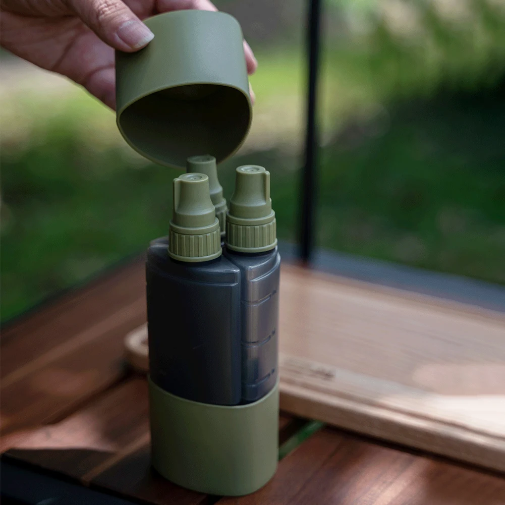 3 で 1 屋外キャンプ調味料ディスペンサーボトルバーベキュ - Camping Cooking Kit のレビューと価格