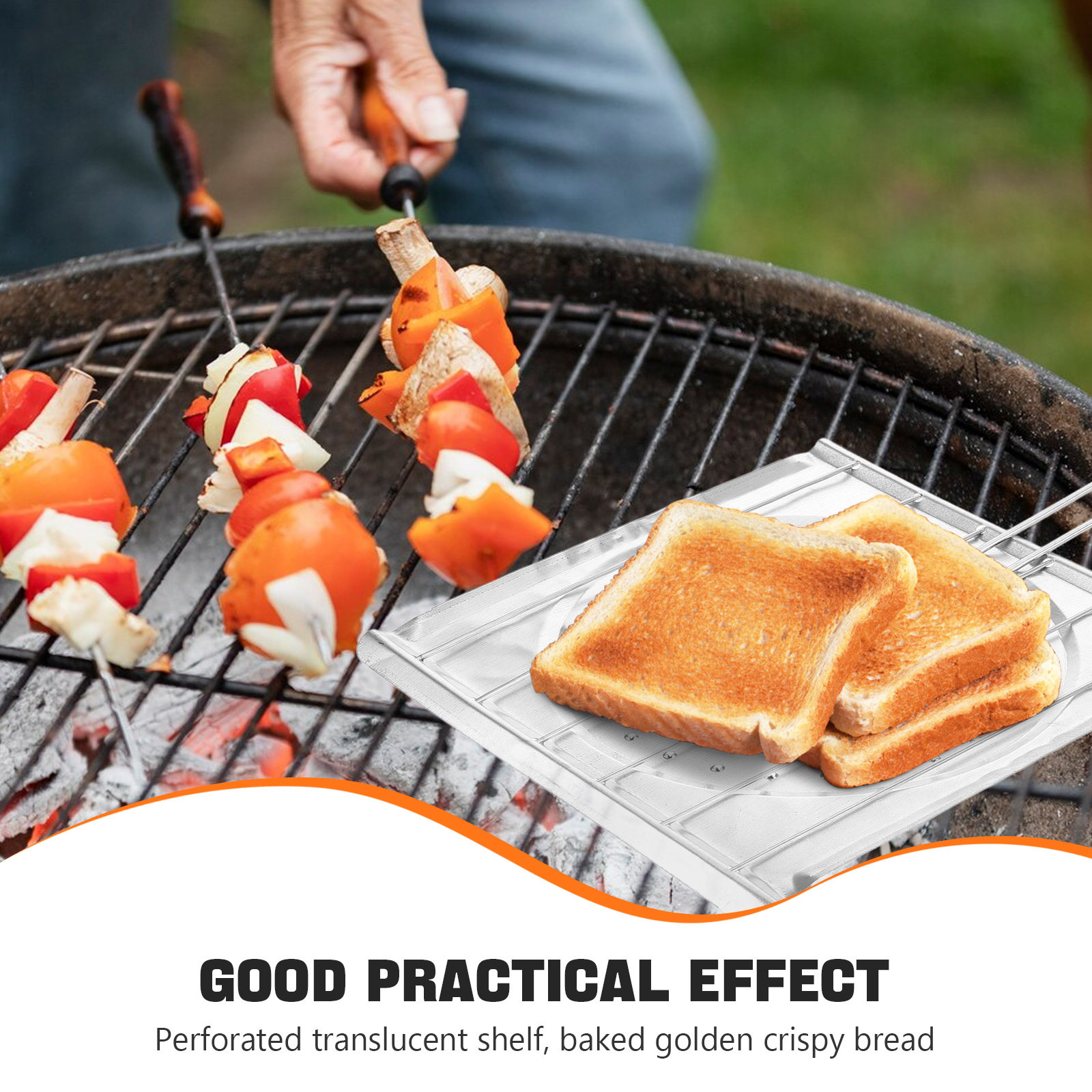 穴あきキャンプ用トースターラック。ガスコンロ用。グリルバスケ - Camping Cooking Vegetables のレビューと価格