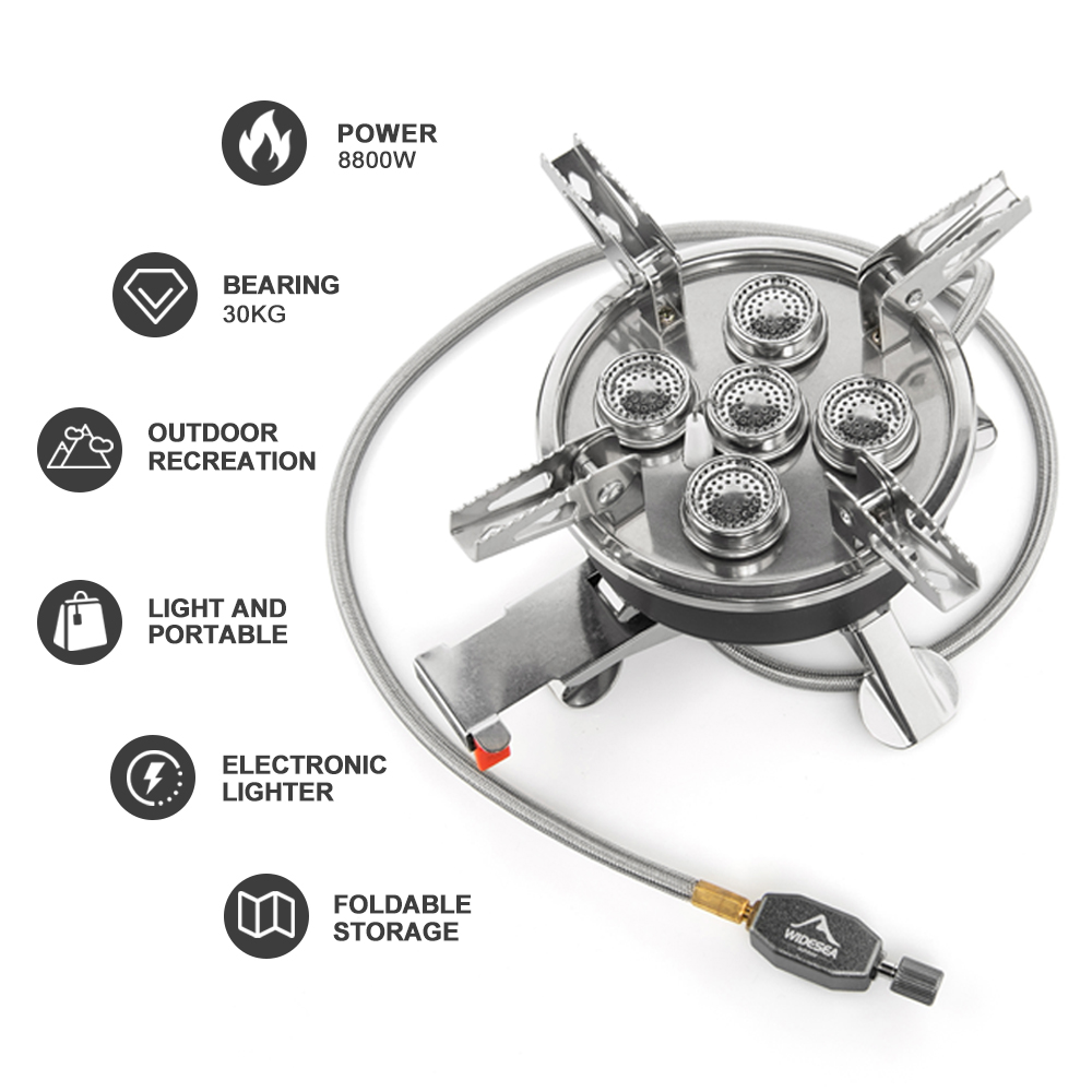Widesea キャンプ 5in1 ガスストーブ屋外ビッグパ - Camping Cooking Heater のレビューと価格