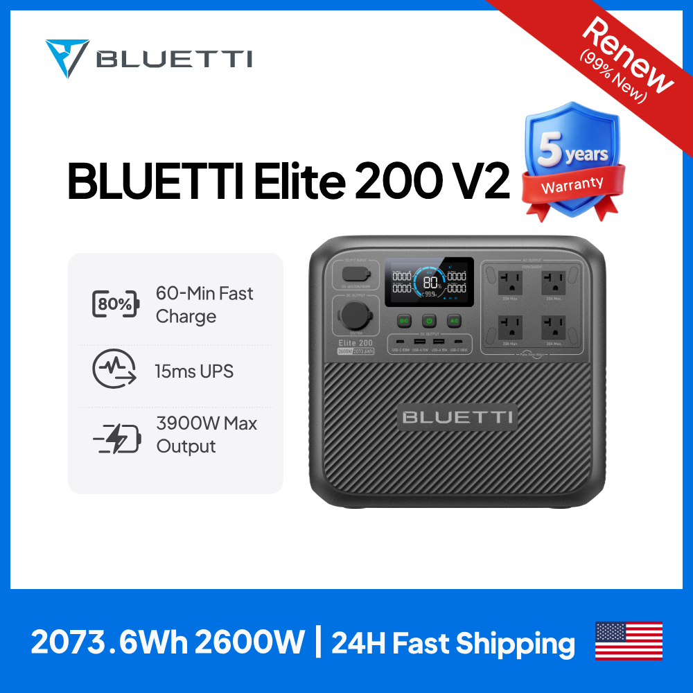 【リニューアル】BLUETTI Elite 200 V2 ポ - Camping Cooking Heater のレビューと価格