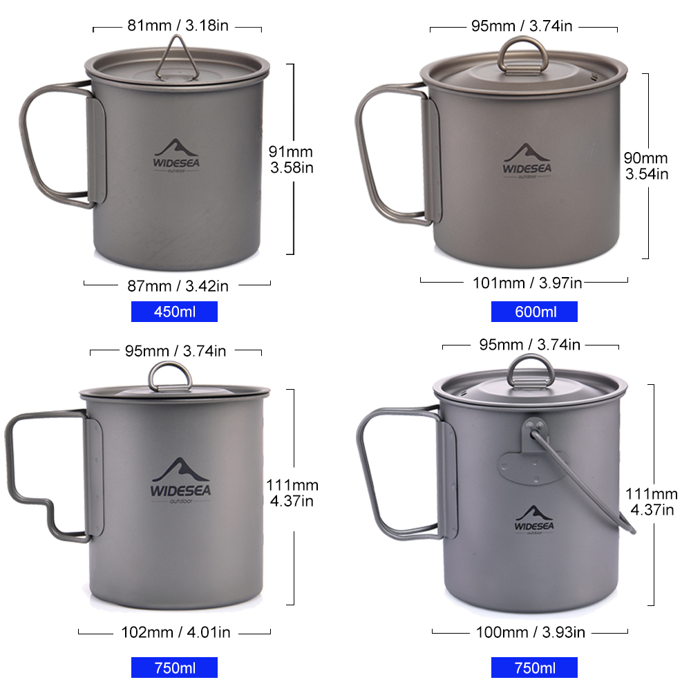 Widesea キャンプマグチタンカップ観光食器ピクニック用 - Quechua Camping Cooking Set のレビューと価格