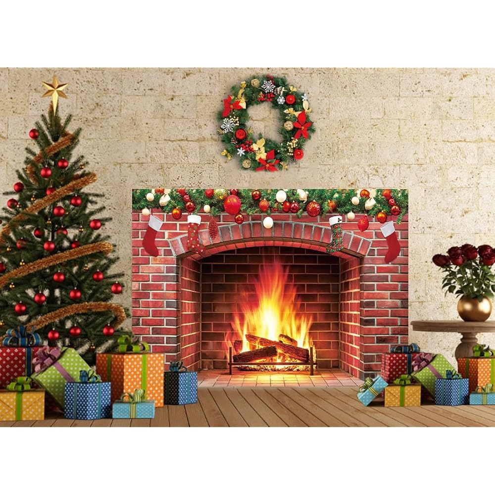 2Dのリアルな炎効果のクリスマス暖炉の背景、輝く残り火と燃え - Campfire Cooking In Another World のレビューと価格