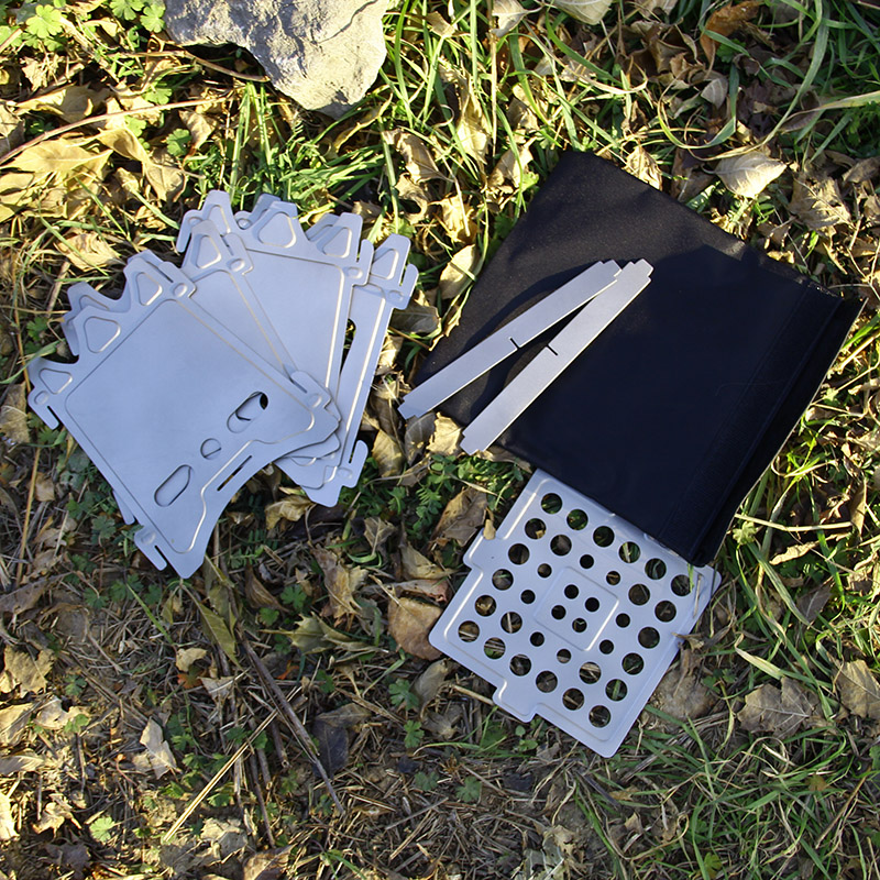 チタン製折りたたみ式薪ストーブ ポータブルコンパクト バック - Camping Cooking Fire Stove のレビューと価格