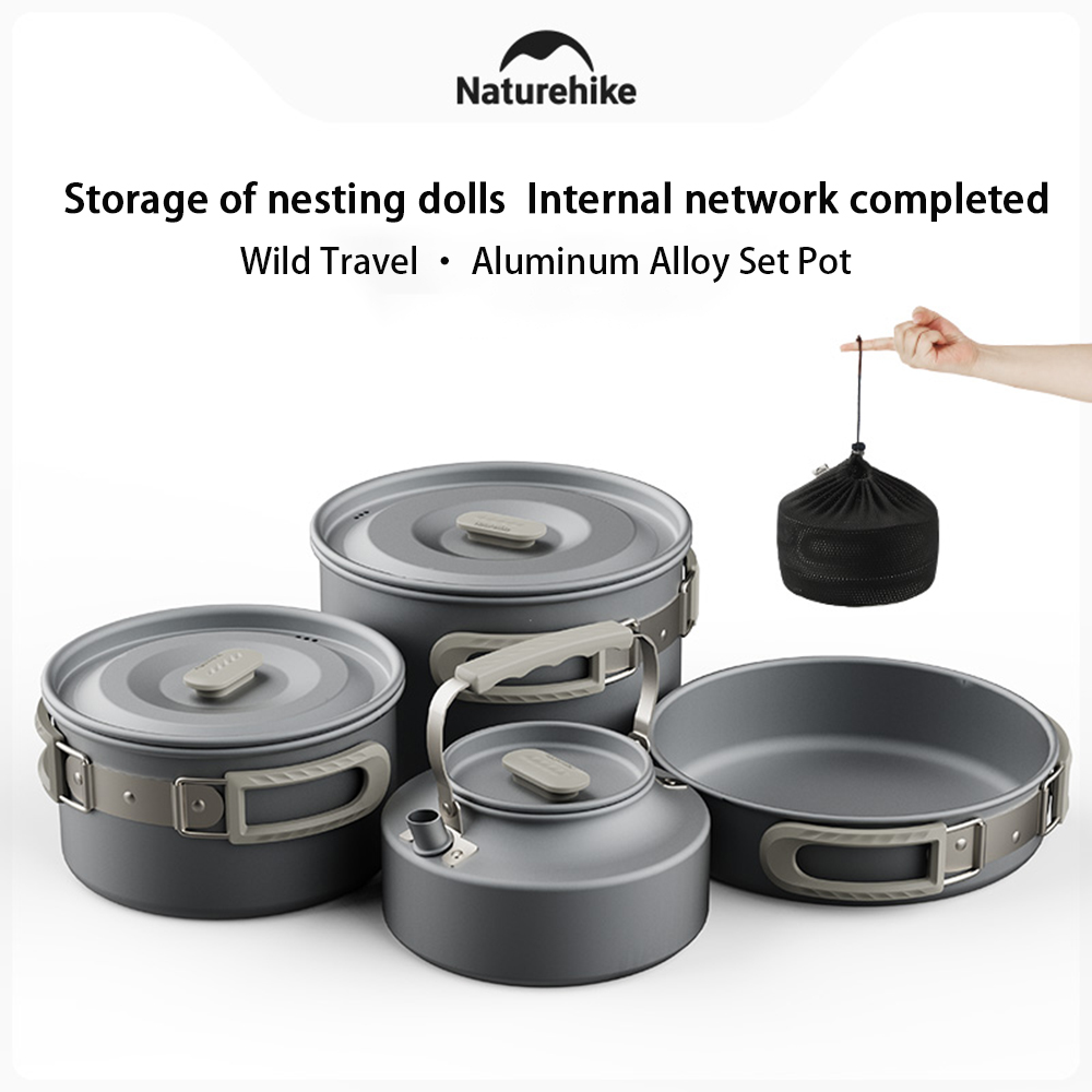 Naturehike アウトドアポットセット、キャンプ調理器 - Camping Cooking Set のレビューと価格