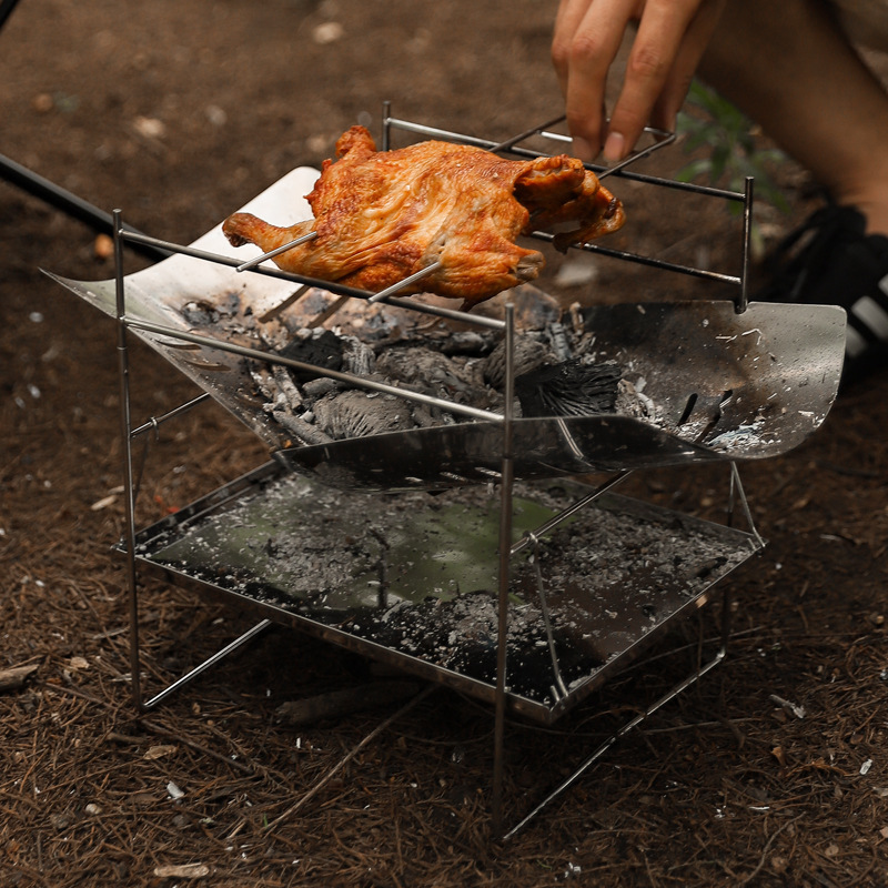 薪キャンプストーブポータブル折りたたみ屋外調理ストーブ防風フ - Camping Cooking Fire Stove のレビューと価格