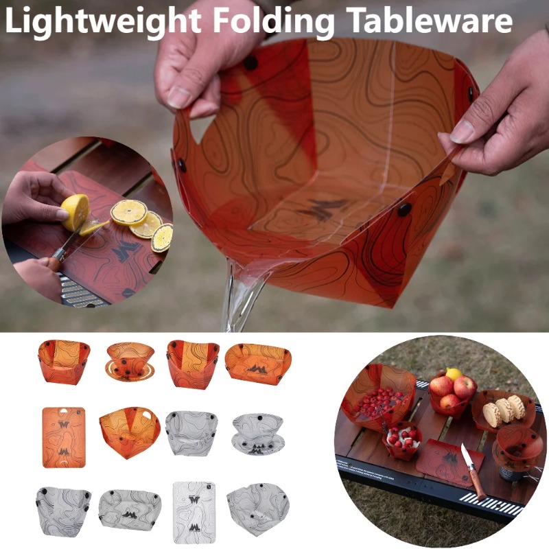 折りたたみ式キャンプ食器ポータブルボウルディナープレートコー - Camping Cooking Kit のレビューと価格